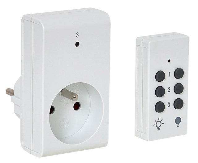 Kit 3 prises + télécommande 