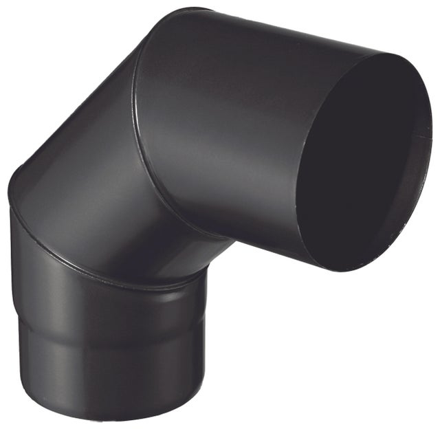 Coude 90° raccordement émail 0,7 mm noir mat Ø150
