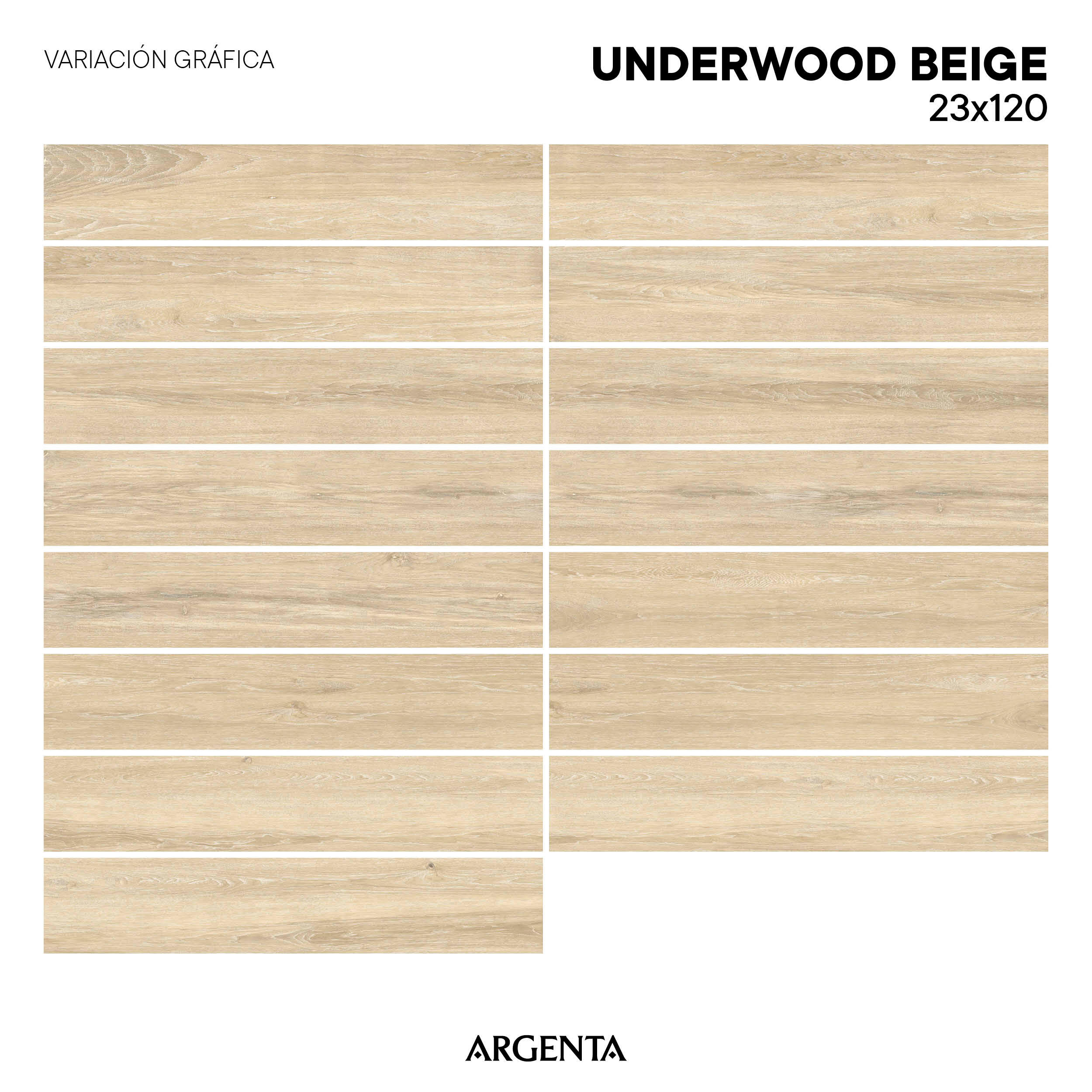 Suelo porcelánico Underwood efecto madera beige 23x120 cm C1 ARTENS - 6