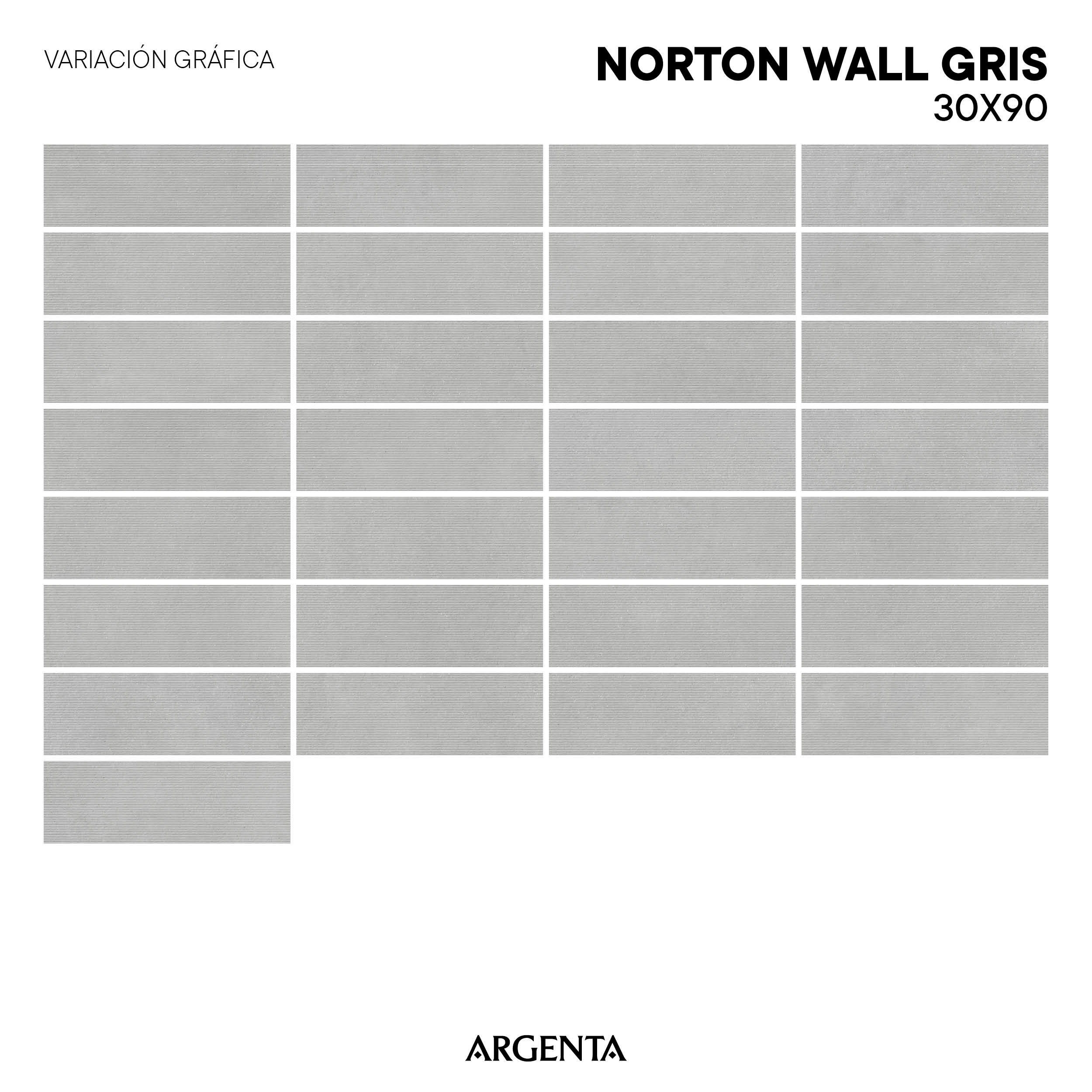 Revestimento cerâmico Norton Wall cinza 30x90 cm - 8