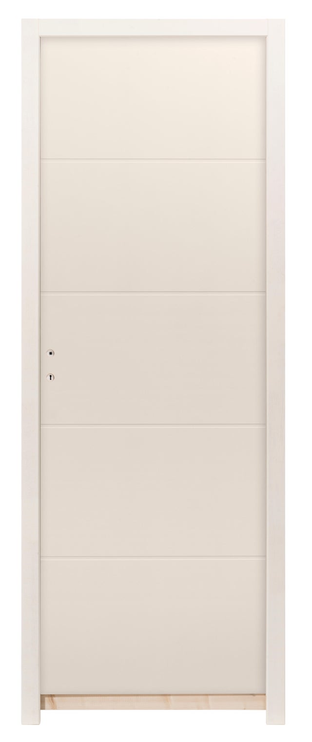 Bloc-porte Quattro prépeint Larg.83 cm poussant gauche alvéolaire Huiss.88 mm