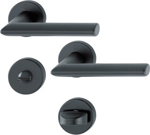 Poignées De Porte Intérieures Avant NOIR Pour VW Transporter T5 (2003-2010) - Lot De 2 Pièces (bouchon Et Couvercle)