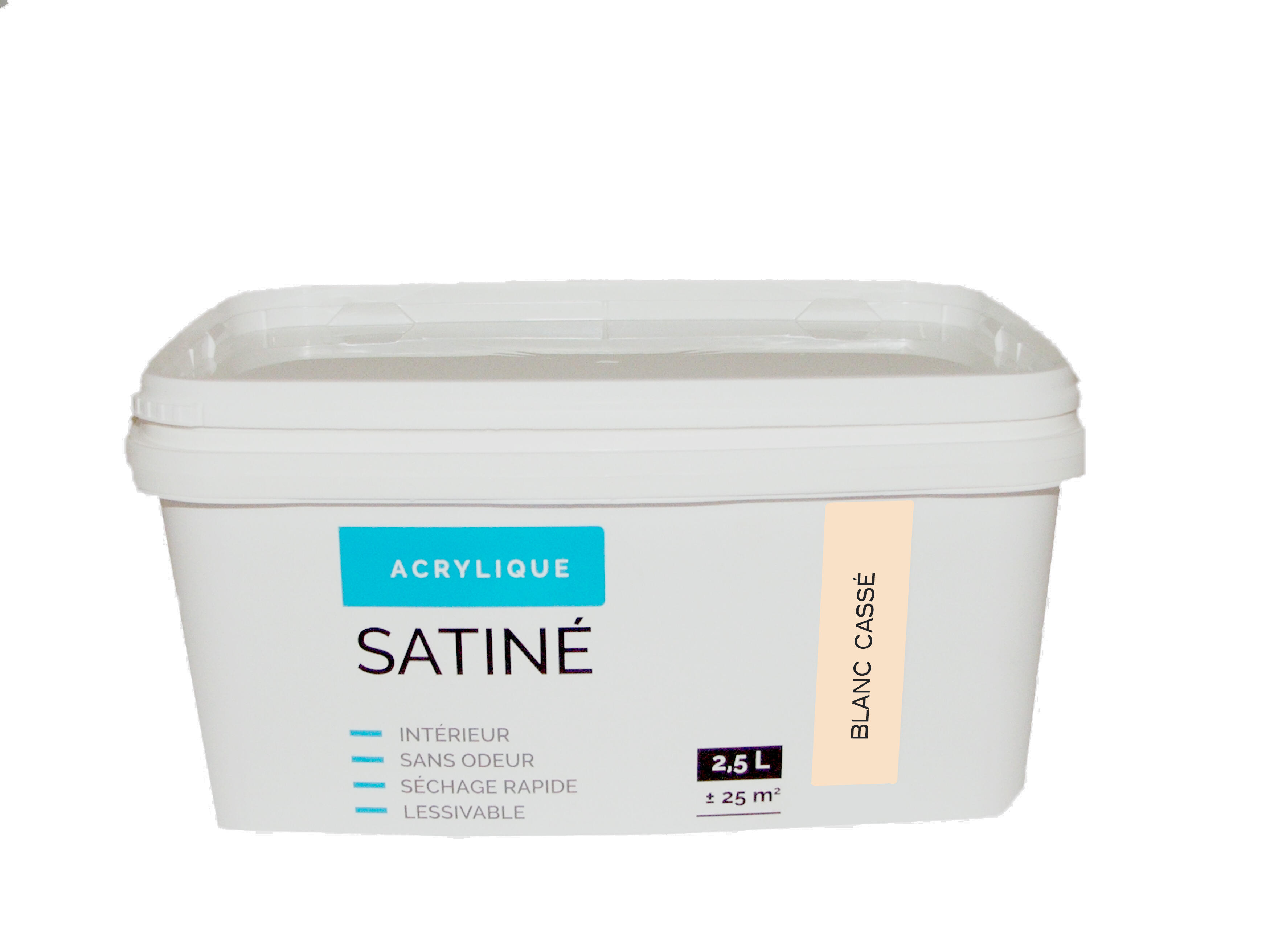 Peinture murale blanc cassé satin 2,5L main image 0