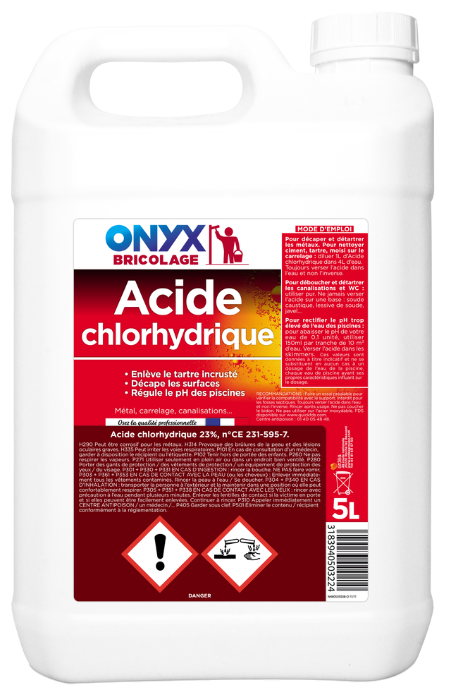 Acide chlorhydrique 5 L - ONYX