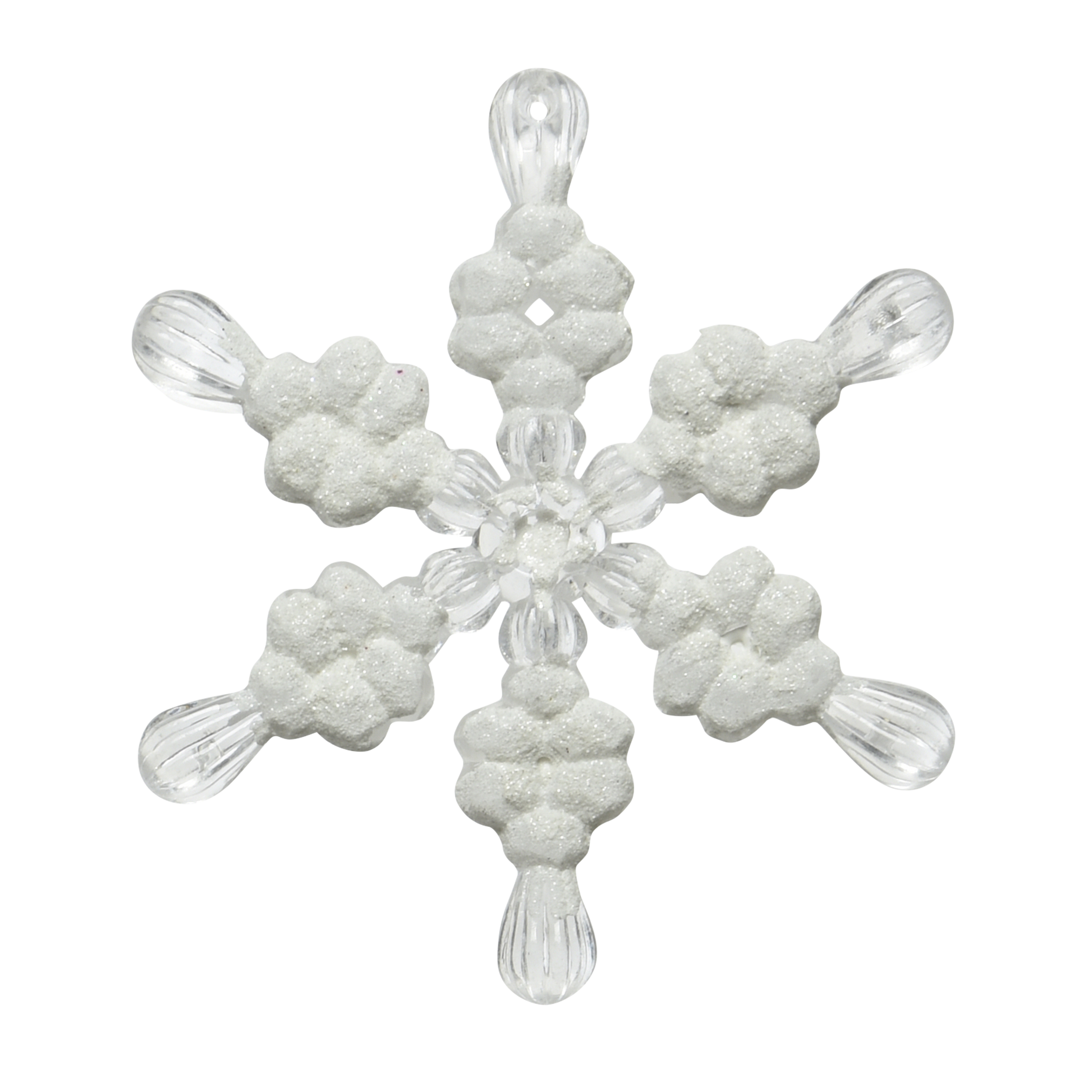 Zawieszka śnieżynka na choinkę 8 cm plastikowa różne wzory Decoris - 5