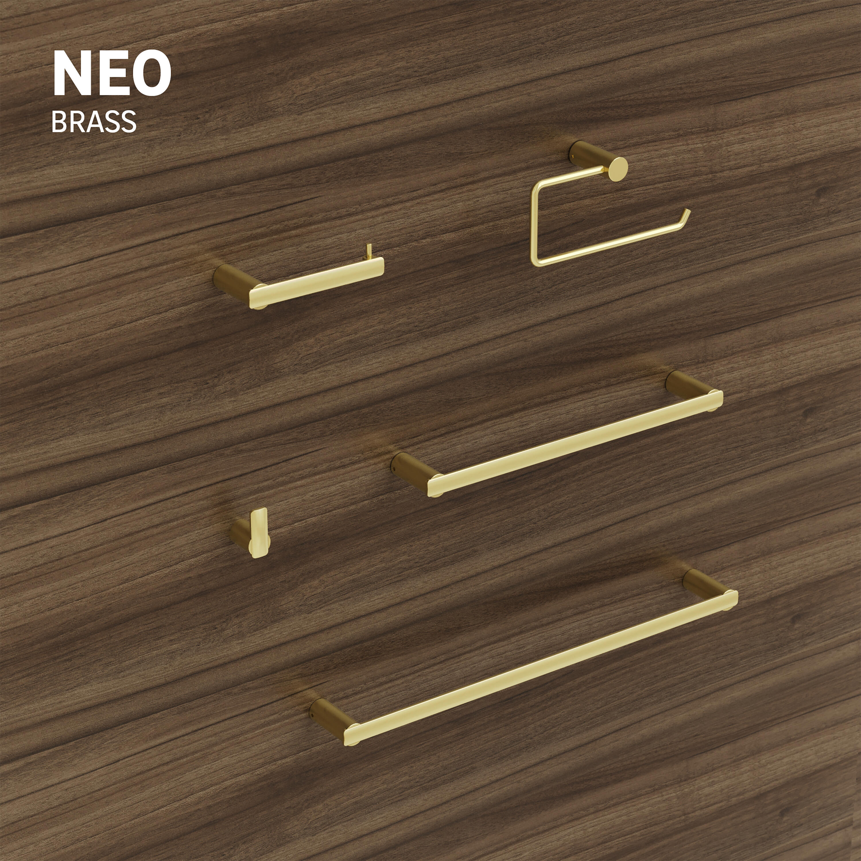 Cabide dourado mate Neo - 10