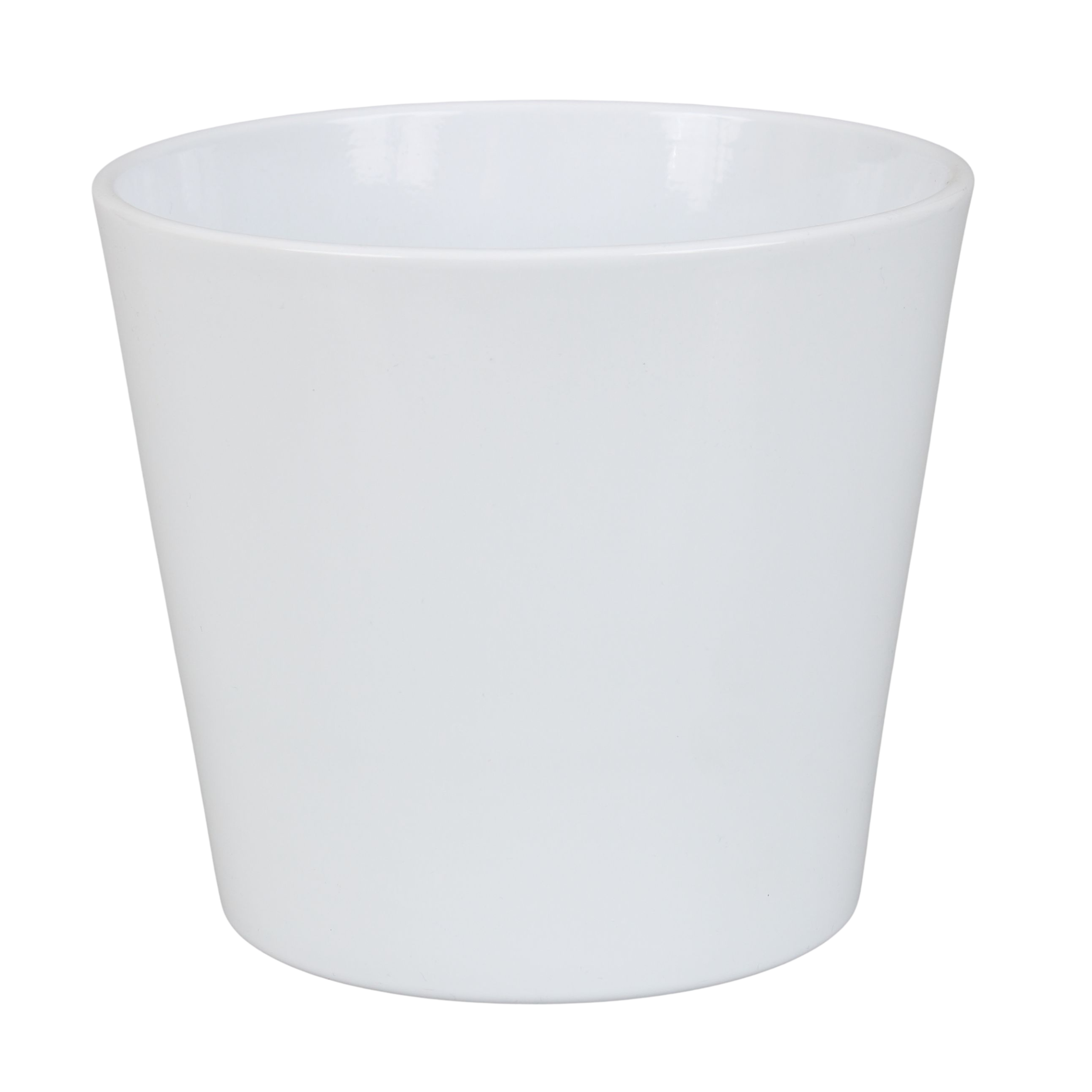 Osłonka doniczki ceramiczna 13cm biała Cermax - 2