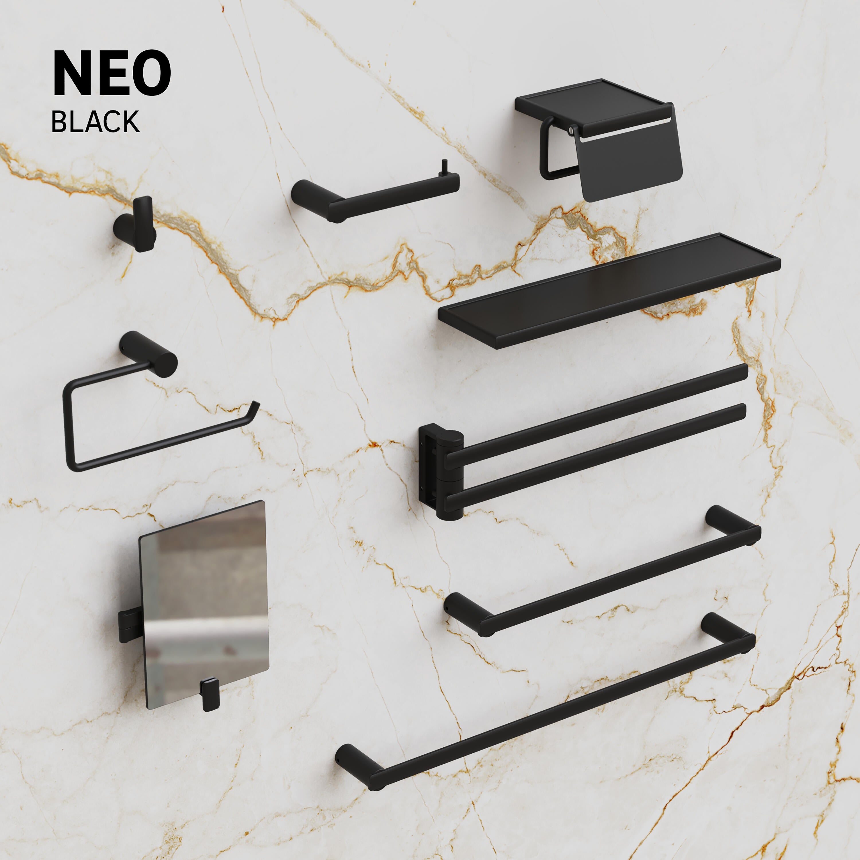Cabide preto Neo - 10
