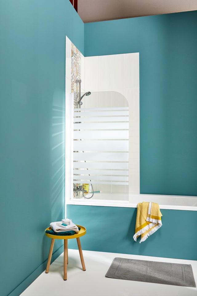 Pare-baignoire verre sérigraphié laqué blanc L.80 x H.130 cm Easy
