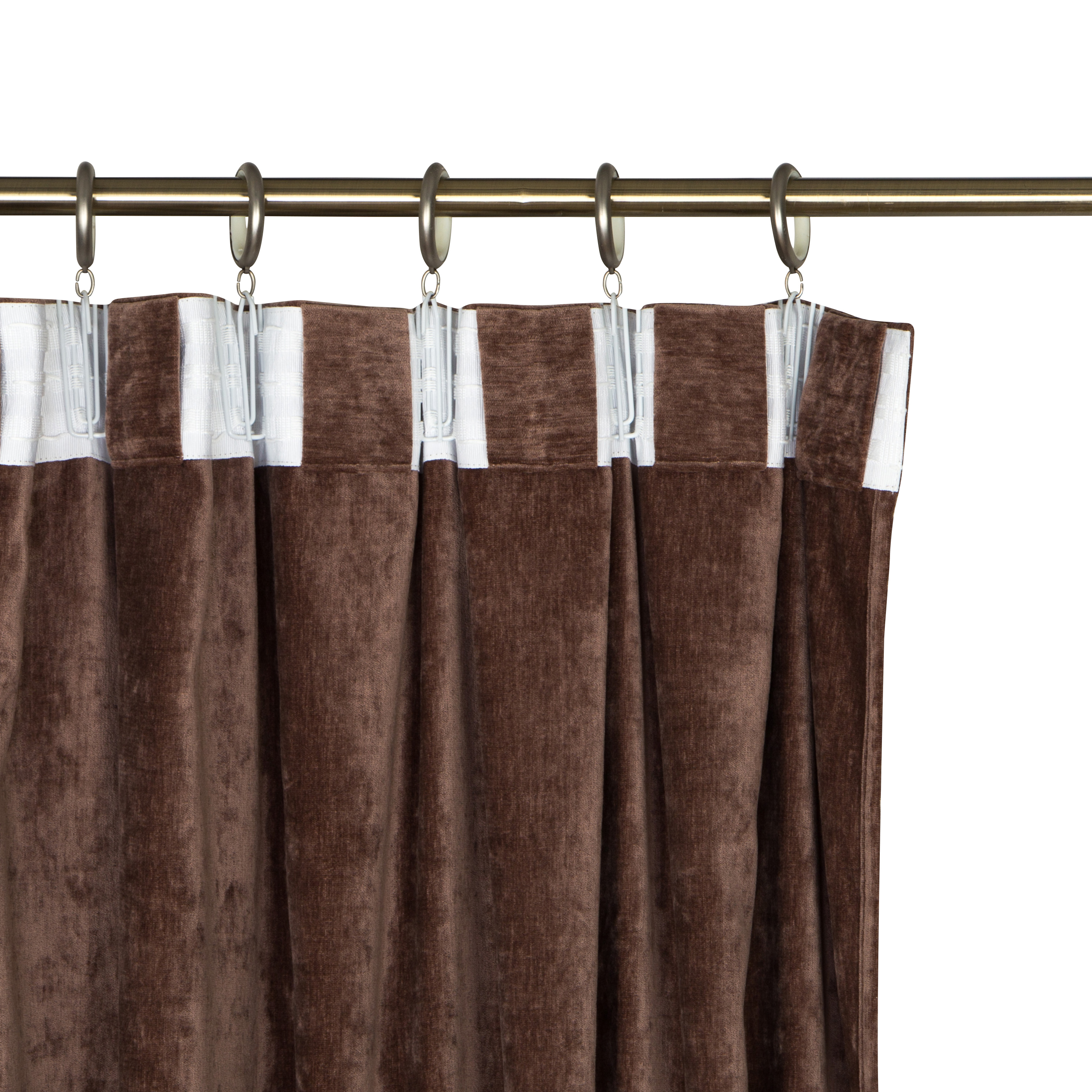 Tenda INSPIRE Alaro marrone, fettuccia e passanti nascosti 200x280 cm - 12