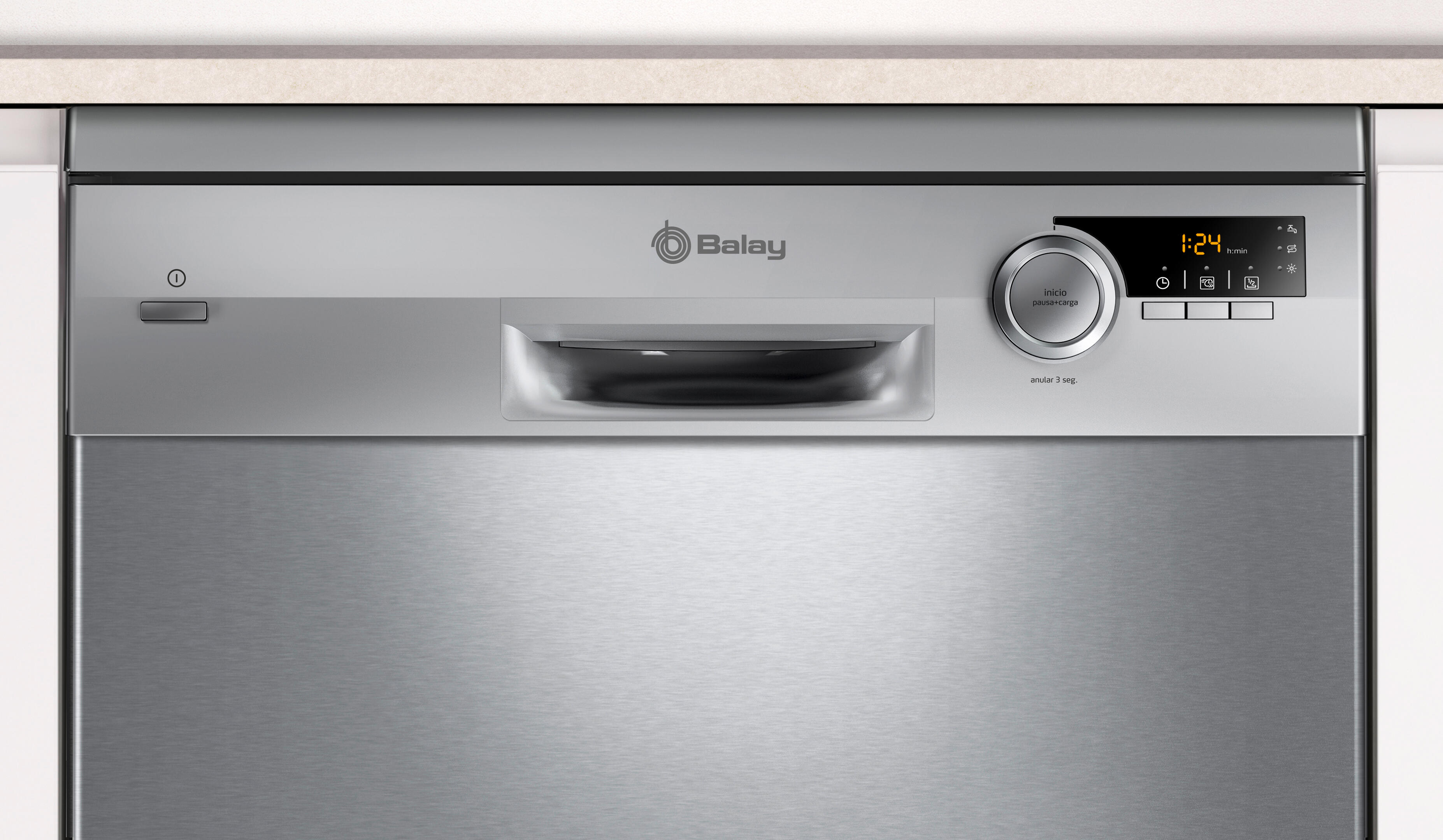 Lavavajillas BALAY 3VS506IP 12 cubiertos 5 programas con inicio diferido inox 60cm clase E - 7
