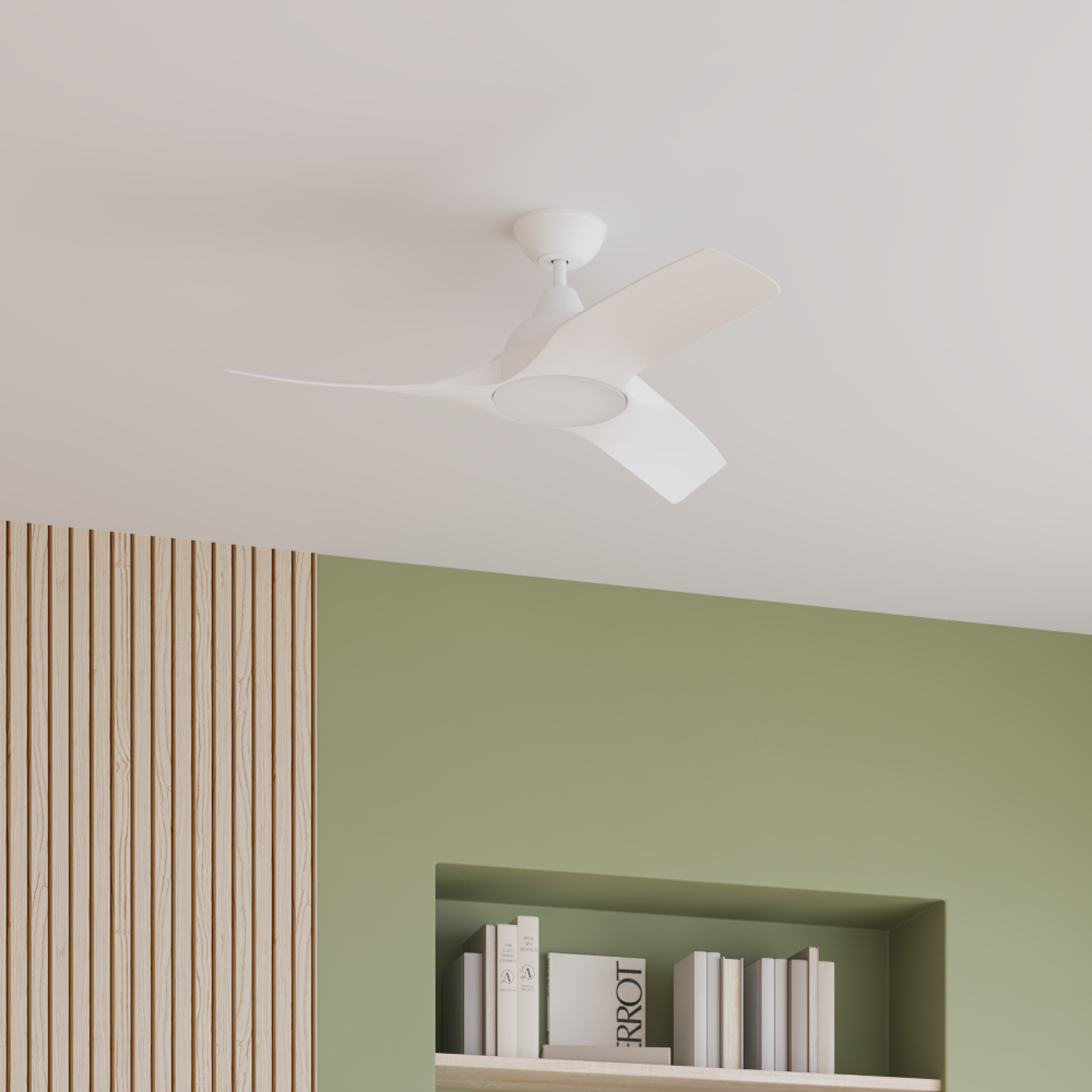 Ventilateur De Plafond Westinghouse Halley 112 Cm - Blanc - Avec Éclairage Et Télécommande