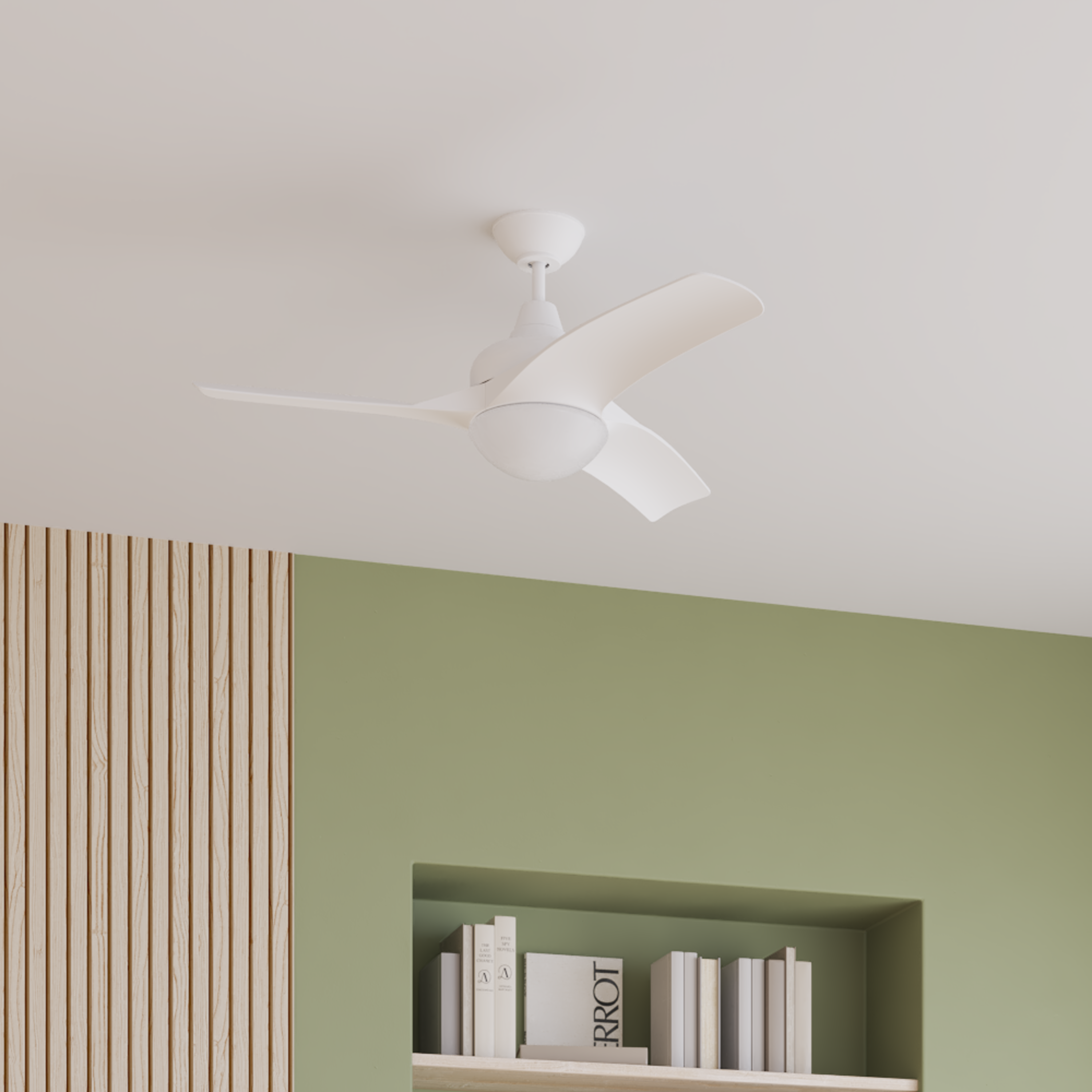 Ventilador de techo con luz AC con mando ø112 cm Aruba INSPIRE blanco E27 3 aspas |3 velocidades |modo verano/invierno |temporizador | recomendado de 13 a 20 m² - 4