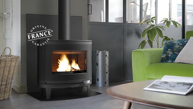 Poêle à bois INVICTA Kaori anthracite, 9 kW