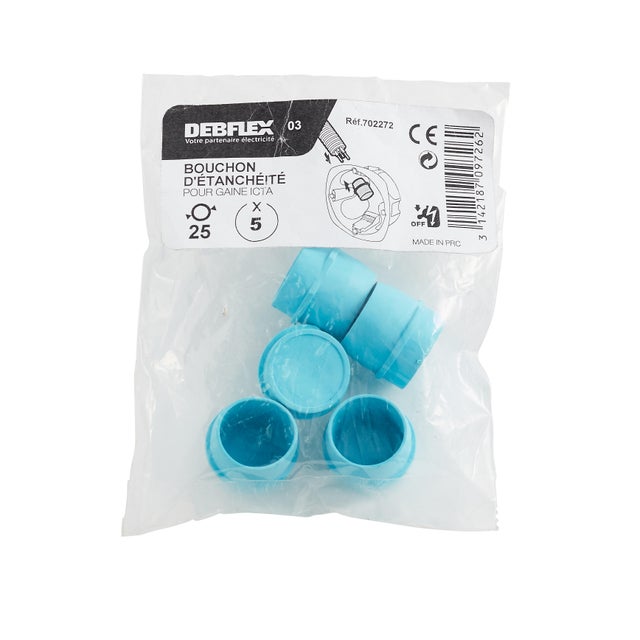 Bouchon Pour Gaine électrique 40 Mm BIZLINE - Néoprène Gris, Protection Contre Eau Et Saleté