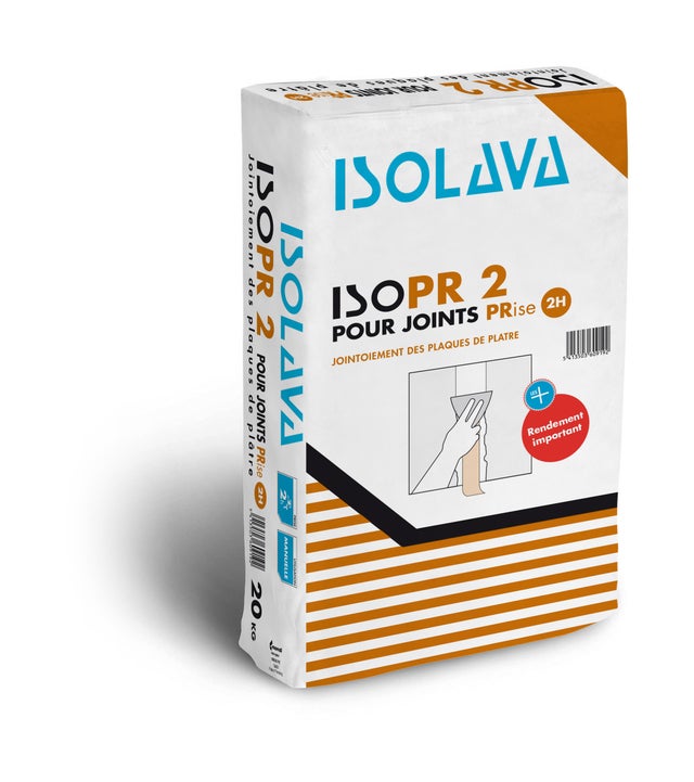 ENDUIT JOINT ISOPR 2H SAC 20KG ISOLAVA