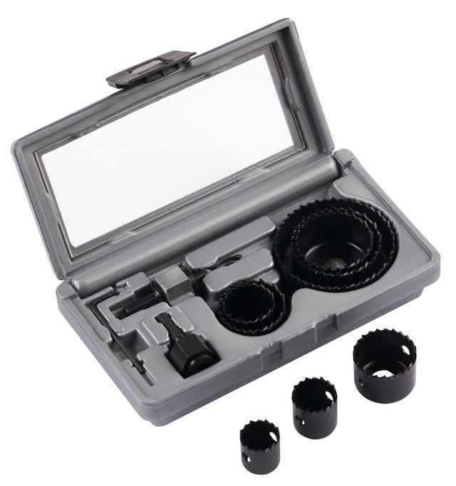 Coffret de 8 scies cloches Diam.22 à 68 mm + accessoires pour bois et platre - BOSCH