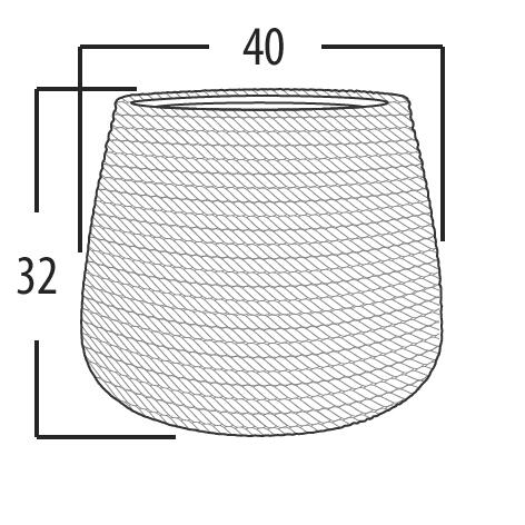 Vaso Bali in polietilene beige H 32 x ø 40 cm - 2