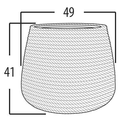 Vaso Bali in polietilene beige H 41 x ø 49 cm - 4