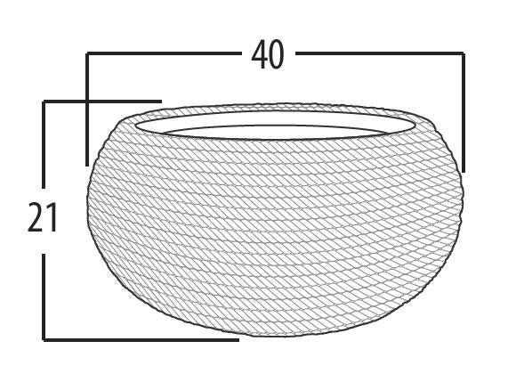 Coprivaso Bali in polietilene antracite H 21 x ø 40 cm - 3