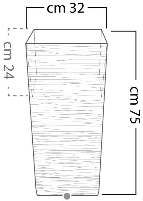 Vaso Shabby in polietilene antracite H 75 x L 32 cm - 7