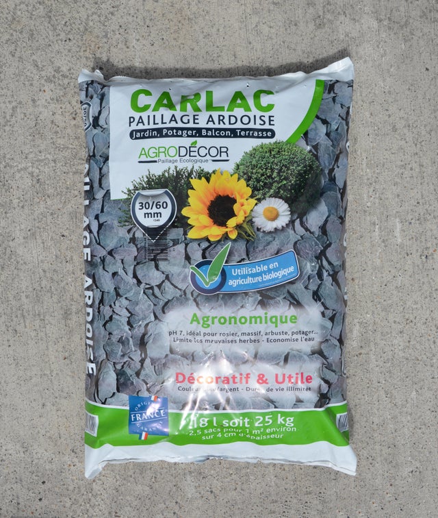 Sac pétale d'ardoise décoratif 30/60 mm, 25 kg