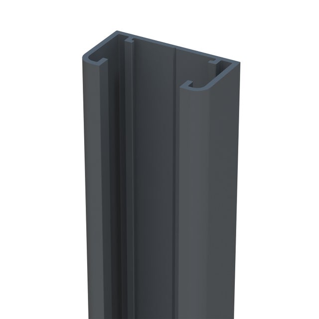 GLISSIERE ALU POUR CLOTURE KLOSUP, HT 1.87M GRIS