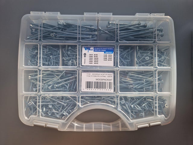 Vis bois acier zingué Coffret 1050 pièces - VISWOOD