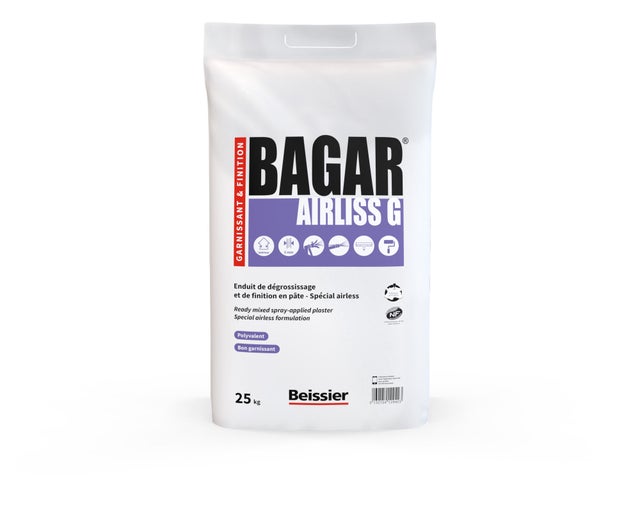 Enduit garnissant en pâte airless intérieur 25 kg - Airliss G BAGAR