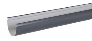 Fond De Naissance Gouttière PVC 33 Demi-ronde - First Plast, Couleur Gris - Pour Fermeture Des Profilés Gouttière