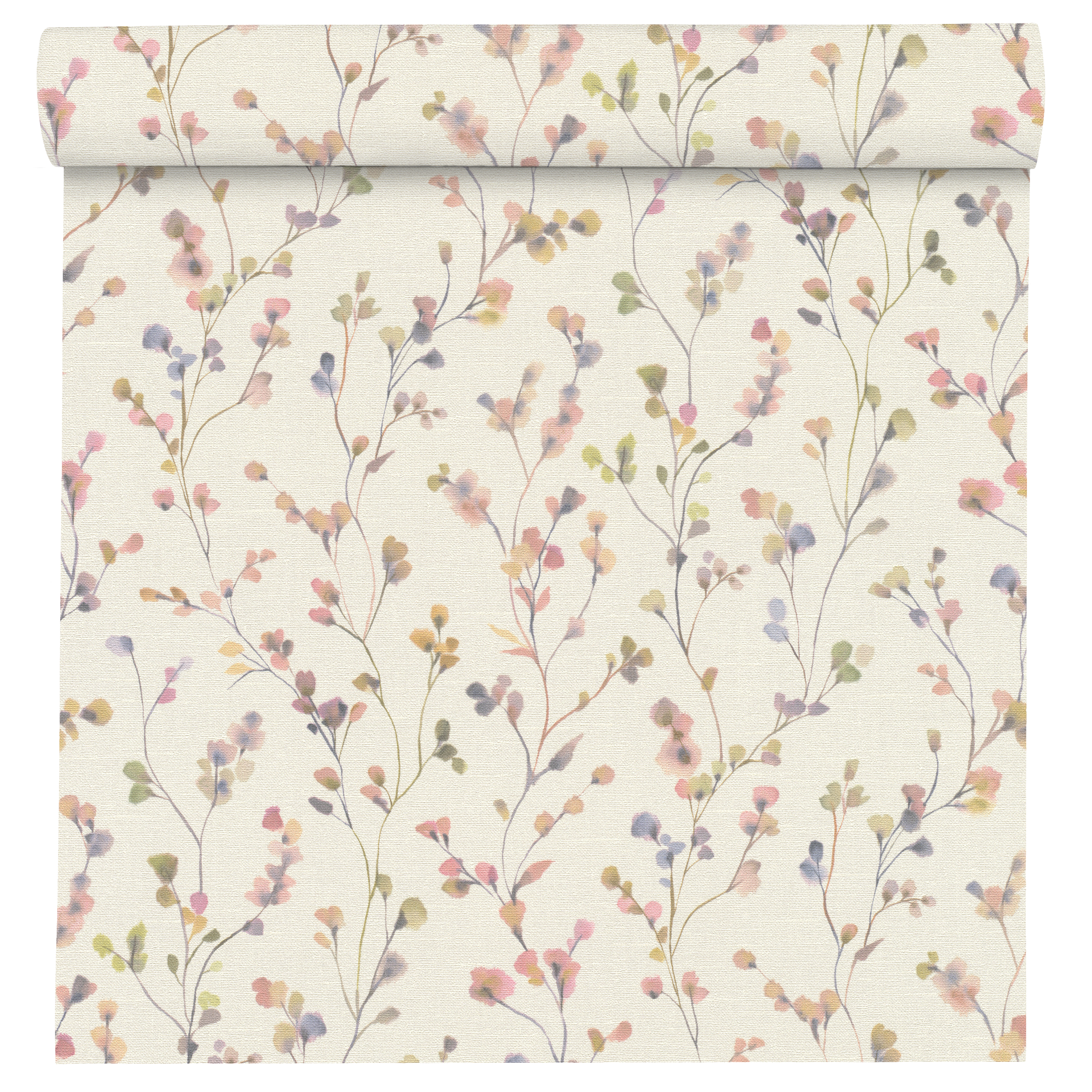 Papel pintado vinilo aplicación cola en pared Floral vegetal Harmony 3 486155 multicolor  RASCH 53cmx10.05m superlavable apto para cocinas o baños - 6