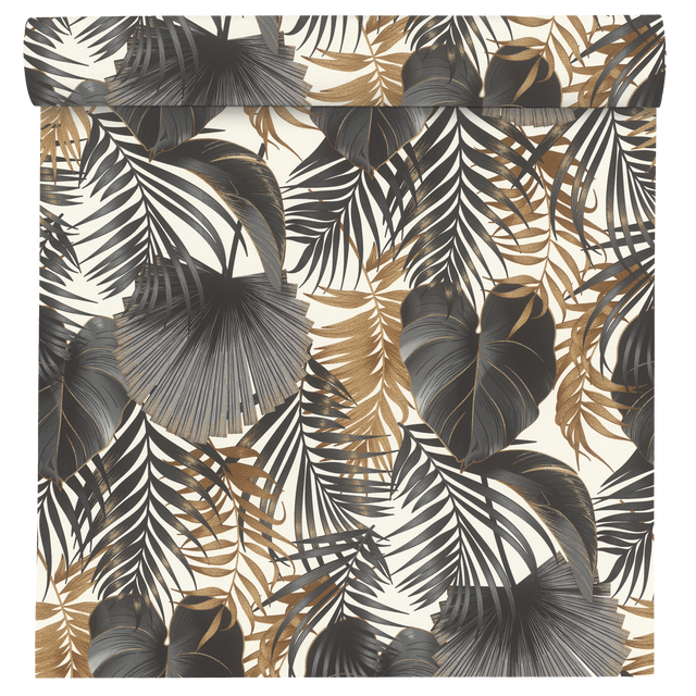 Tapeta Złote Liście winylowa na flizelinie