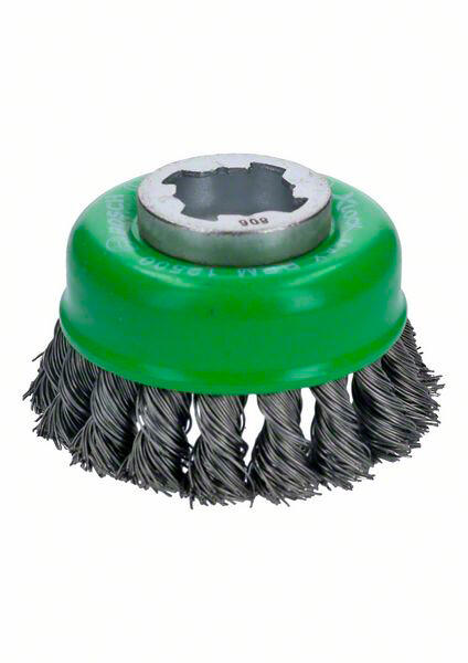 Brosse inox torsadé pour meuleuse X-Lock  Diam.75 mm X0,5 H - BOSCH PROFESSIONNEL