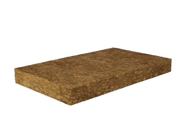 Isolante in lana di roccia L 0.6 x L 1 m, Sp 80 mm densità 70 kg/m³, 5 pezzi