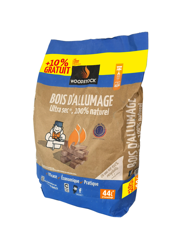 Bois d'allumage 40 litres + 10% offert