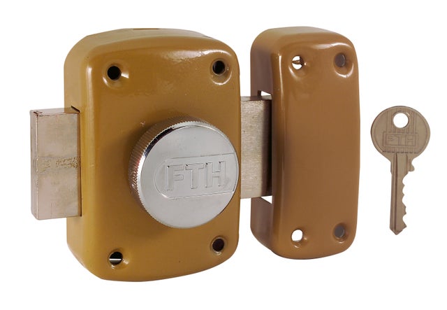 Verrou à bouton et cylindre 45 mm 6 clés - THIRARD Corvette (lot de 2)