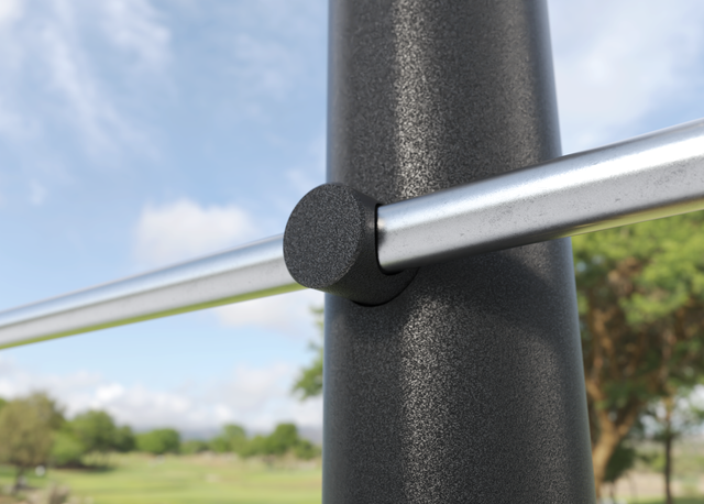 POTEAU ALU NOIR BALOXY A PLAT