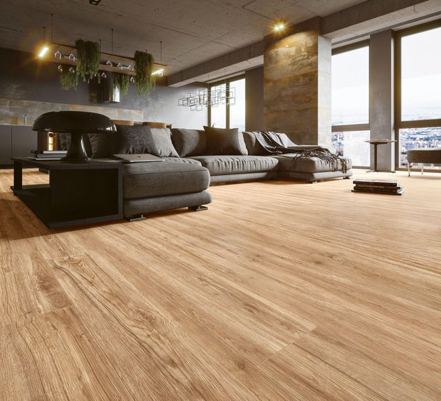 Pavimento cerâmico 22,5x90 cm Gresart Oak Cream