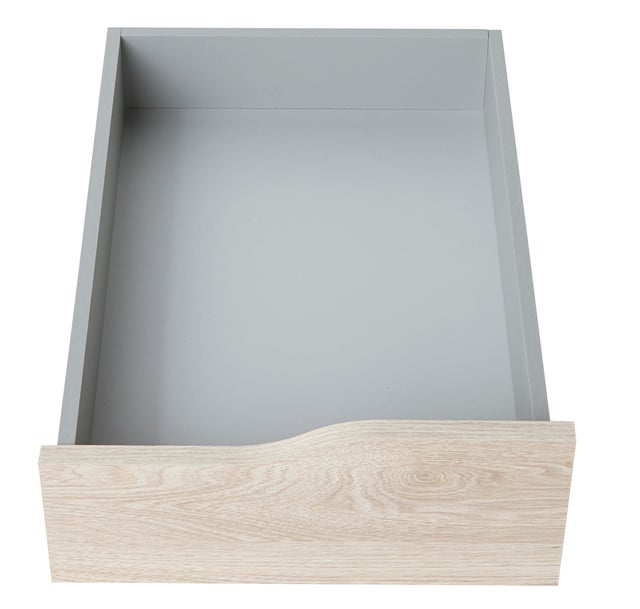 Lot de 2 pleins tiroirs 1/2 hauteur chêne nordique de Larg.36,4 cm pour colonne de Larg.40 cm