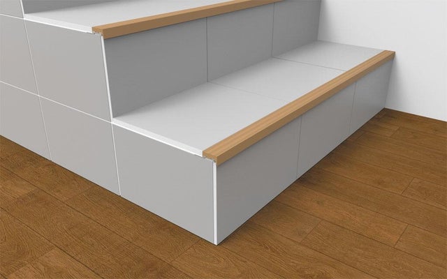 Nez de marche carrelage Ep.11 mm PVC beige L.2,50 m