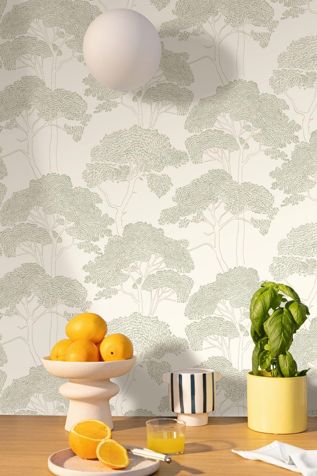 Papier peint intissé Azur la ciotat vert kaki