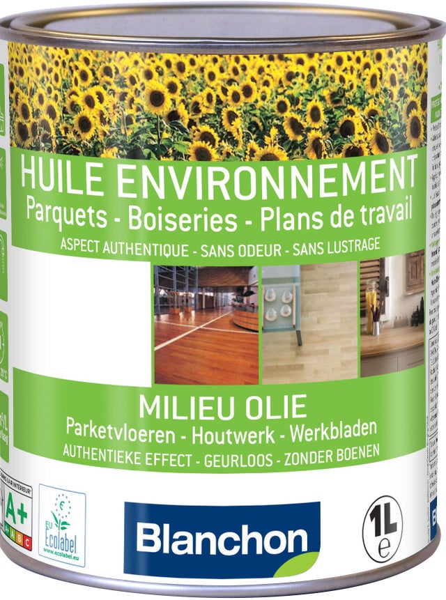 Huile bois environnement teinte bois brut 1 L - BLANCHON