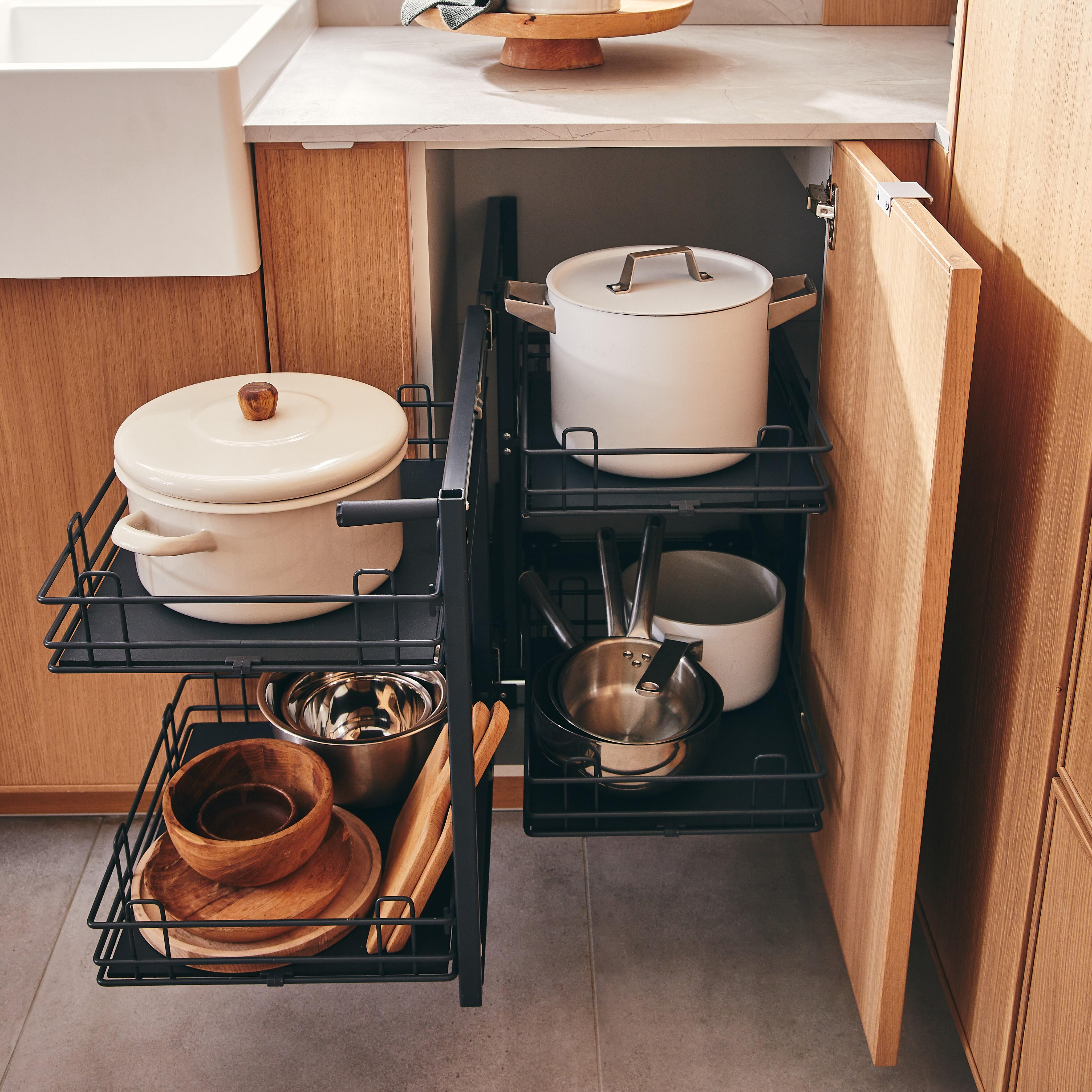 Organizador extraível 2 + 2 cestos ângulo esquerda e direita - 2