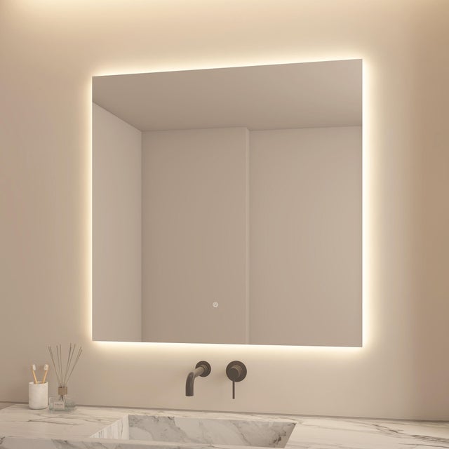 Espejo de baño con luz LED funcional,  Custom Ambiental incoloro con antivaho, táctil 100cm