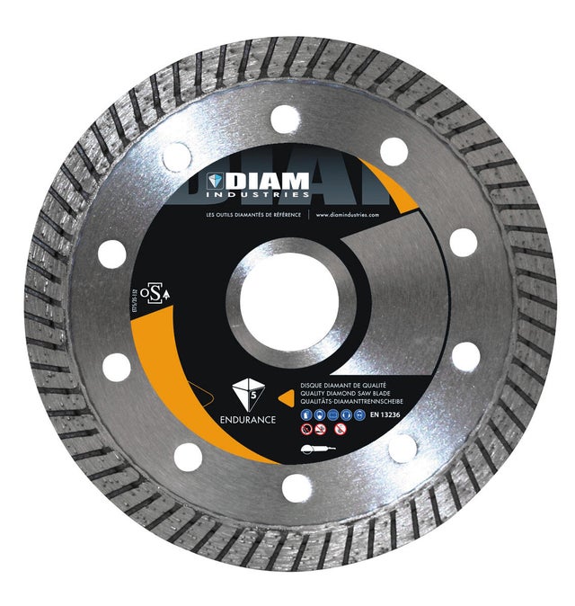 Disque diamant pour Carrelage - Céramique - Grés Cérame - Faience Diam.125 mm - DIAM INDUSTRIES