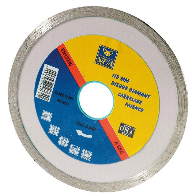 Disque diamant multi matériaux Diam.115 mm - SEA