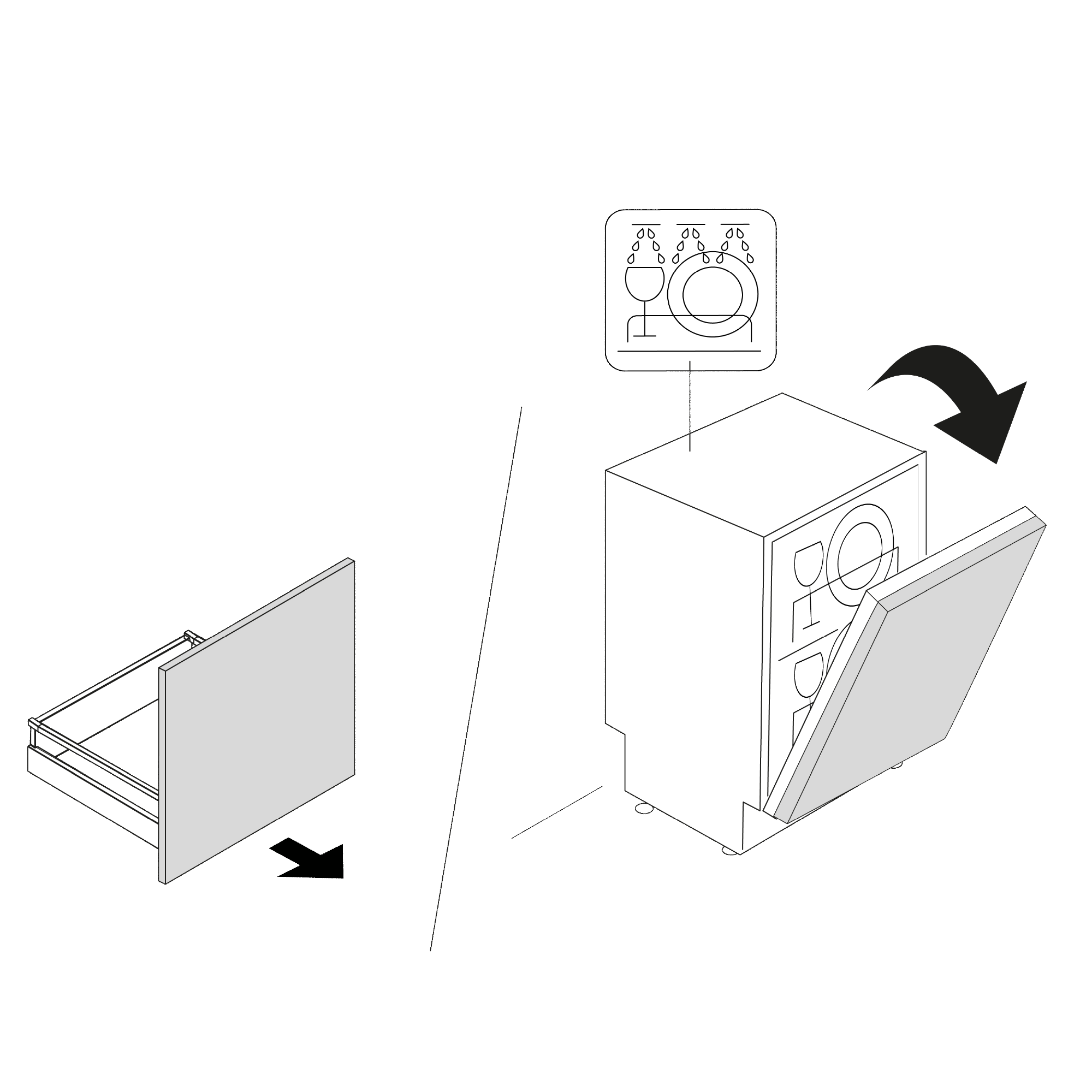 Frente de cajón de cocina Toscane blanco mate H 76.8 x L 60 cm - 7