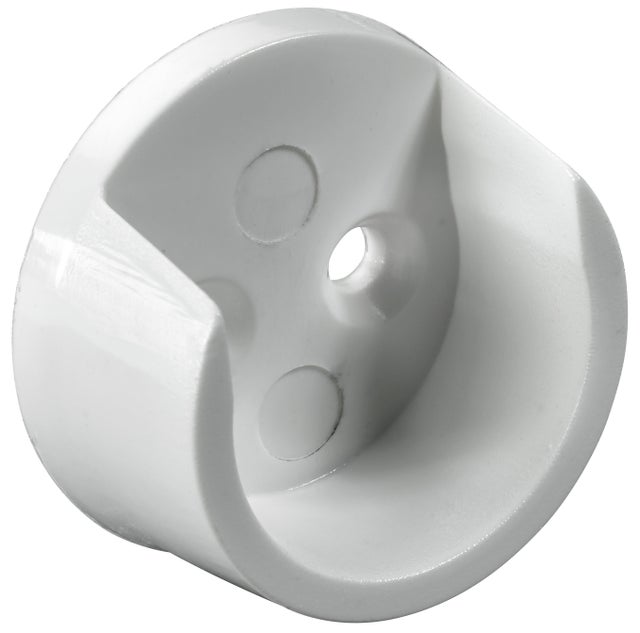 Support tube latéral blanc Diam.20 mm - HETTICH