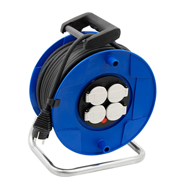 Enrouleur de chantier avec 4 prises IP44 L.25 m 3G2,5 mm² - BRENNENSTUHL