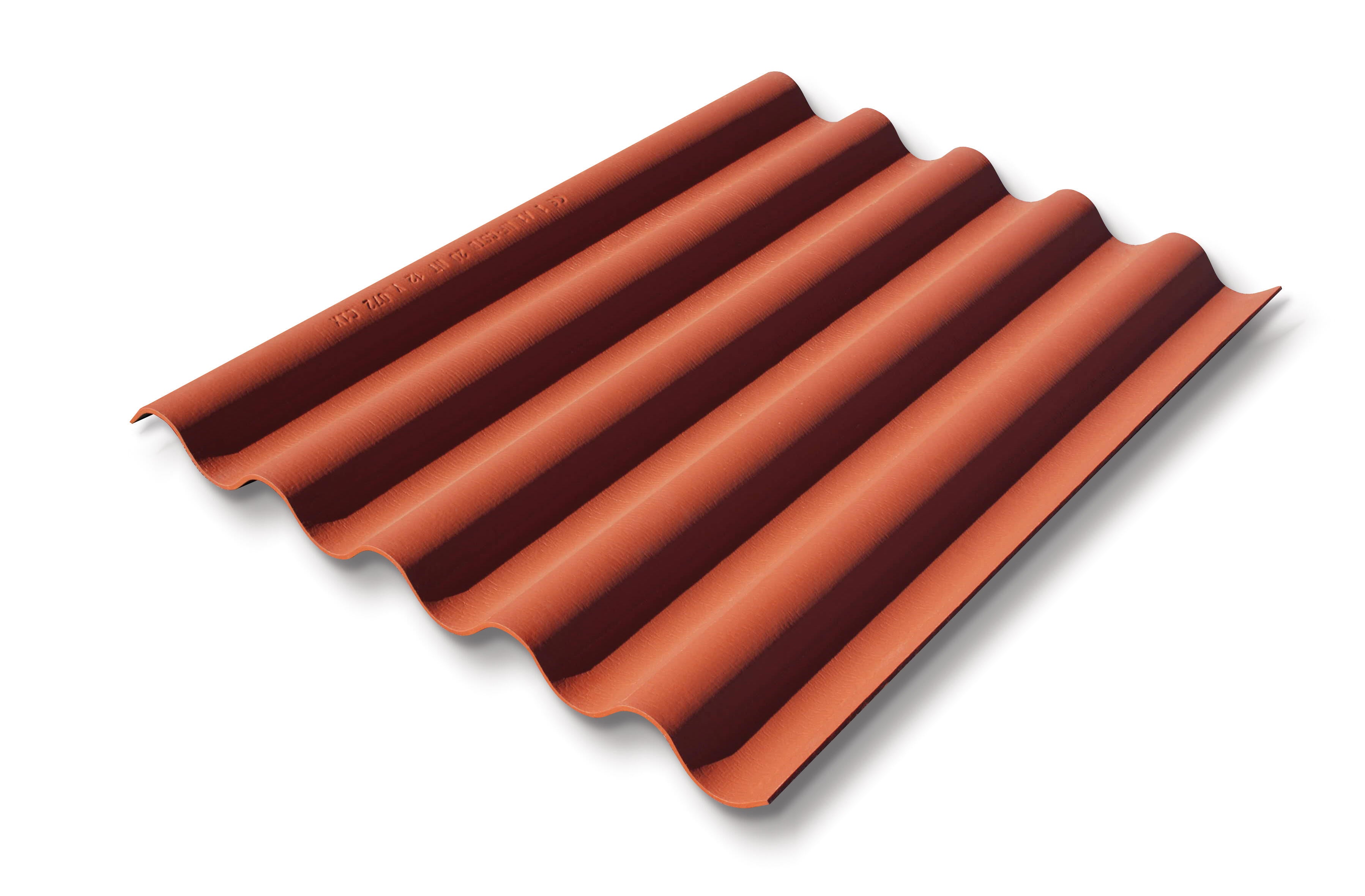 PLAQUE ONDULEE FIBRECIMENT ROUGE 200 x 92 CM Bricoman